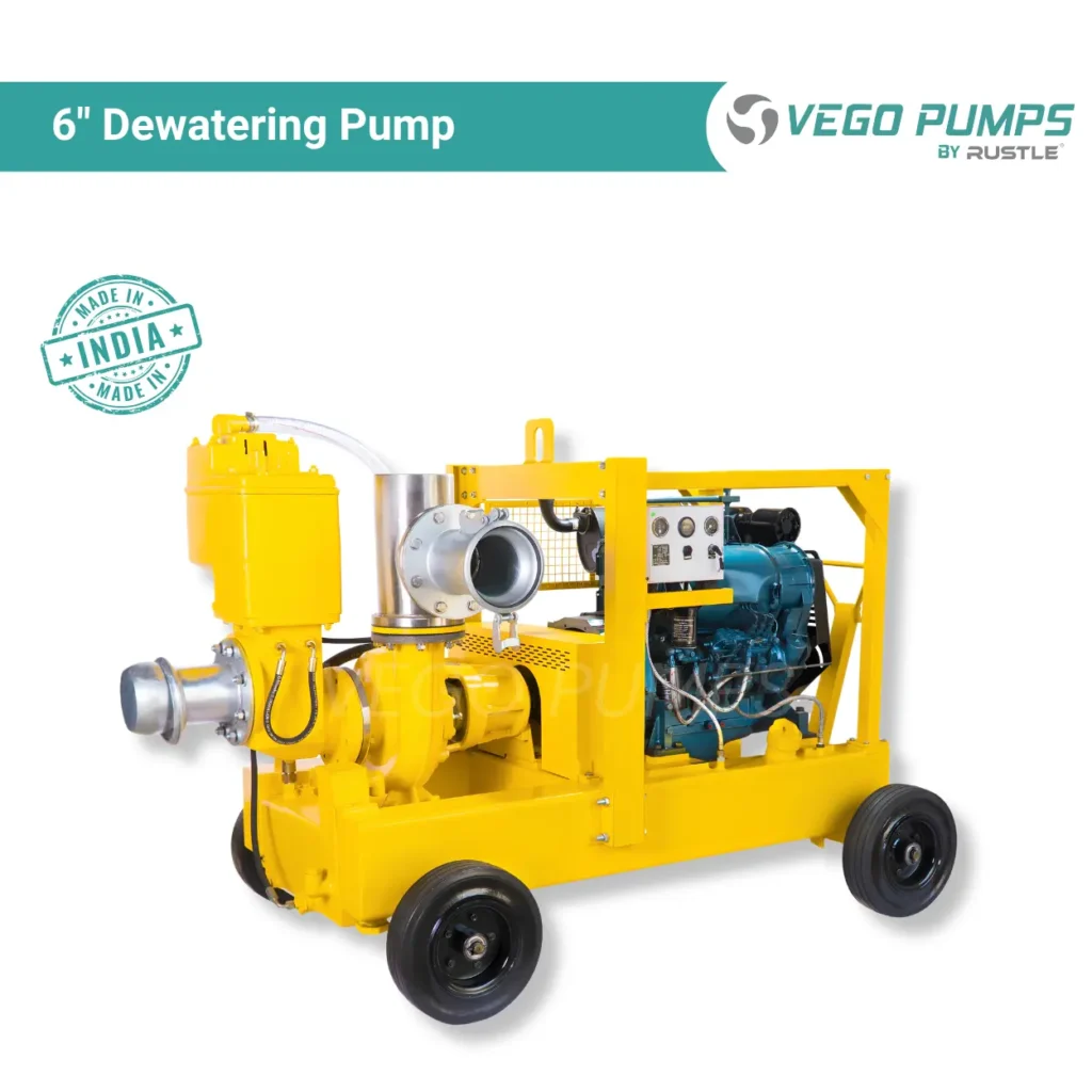 Industrial Diesel 6 Inch Dewatering Pump vego by rustle