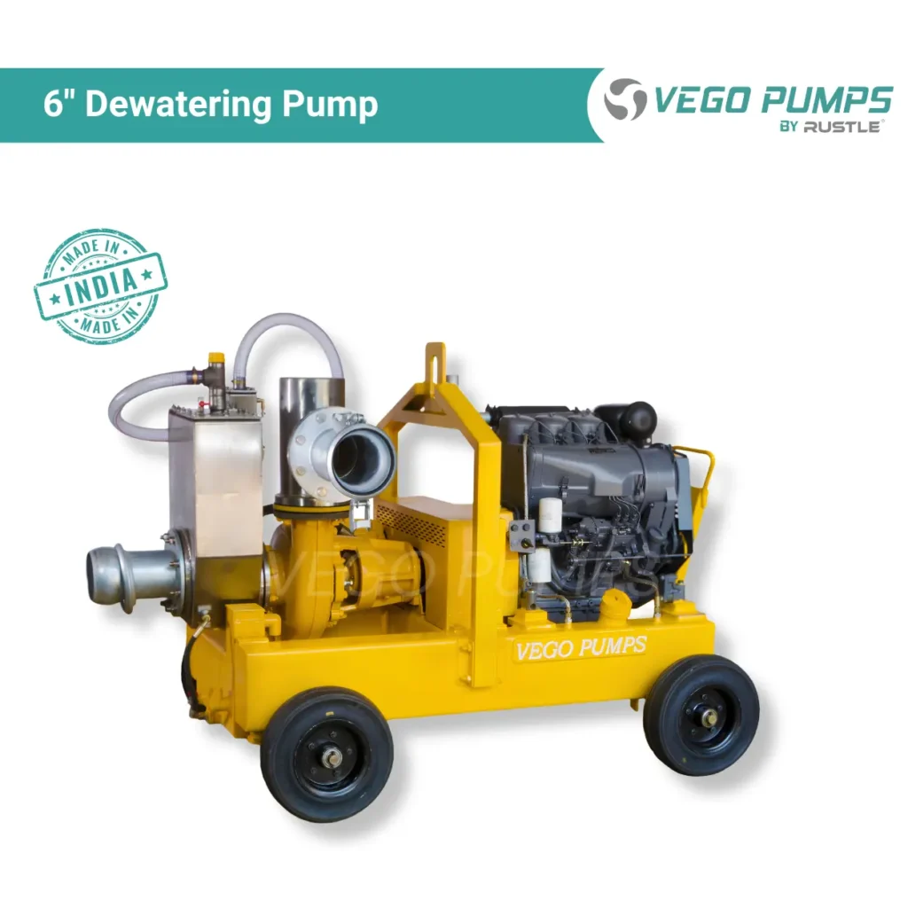 Industrial Diesel 6 Inch Dewatering Pump vego by rustle