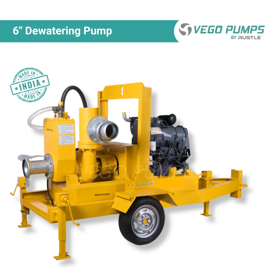 Industrial Diesel 6 Inch Dewatering Pump vego by rustle