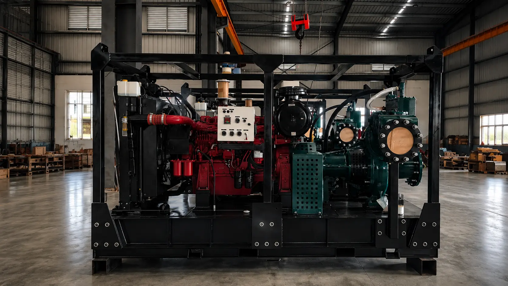 VEGO industrial dewatering pump with diesel engine and high-capacity pump assembly designed for demanding water removal applications